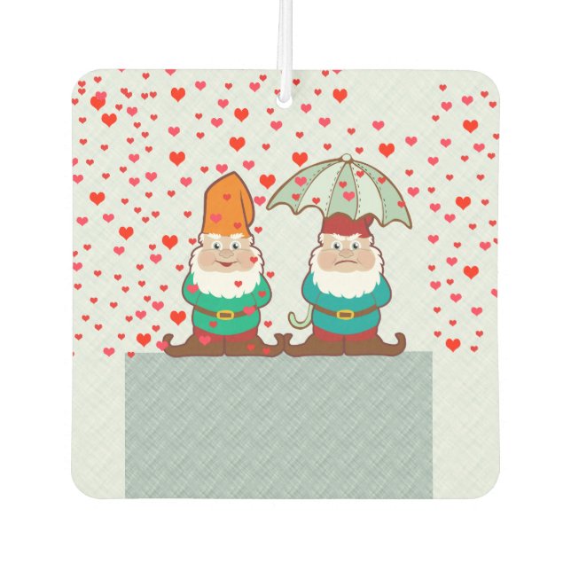 Happy and Grumpy Gnomes Air Freshener (Front)