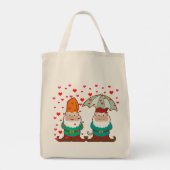 Happy and Grumpy Gnomes Cute Tote Bag (Back)