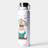 Happy and Grumpy Gnomes Funny Water Bottle (Back)