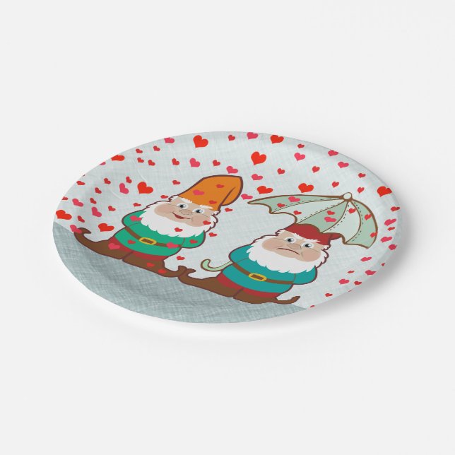 Happy and Grumpy Gnomes Paper Plates (Angled)