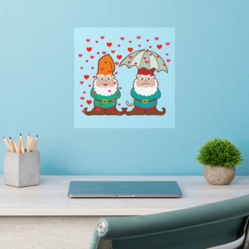 Happy and Grumpy Gnomes Wall Decal