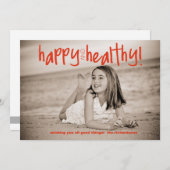 Happy and Healthy Red with Back Photo (Front/Back)