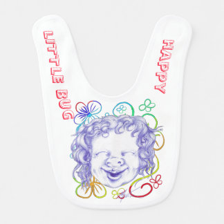 Happy and laughing with joy baby bib