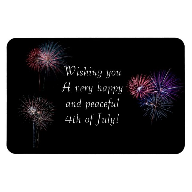 Happy and Peaceful 4th of July Magnet (Horizontal)