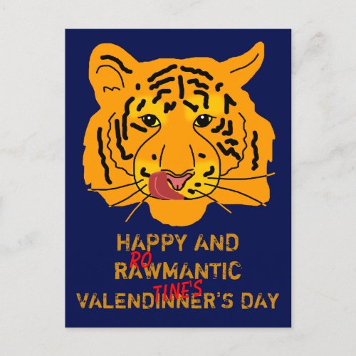 Happy And Rawmantic Valendinners Day Postcard