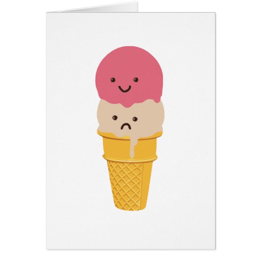 Happy and Sad Ice Cream Cone (Front)