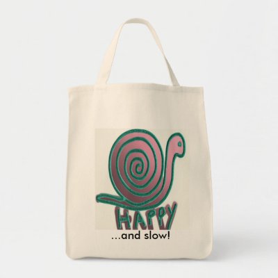 Happy and Slow Snail Tote Bag