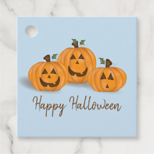 Happy and Smiling Jack O Lanterns Favor Tags