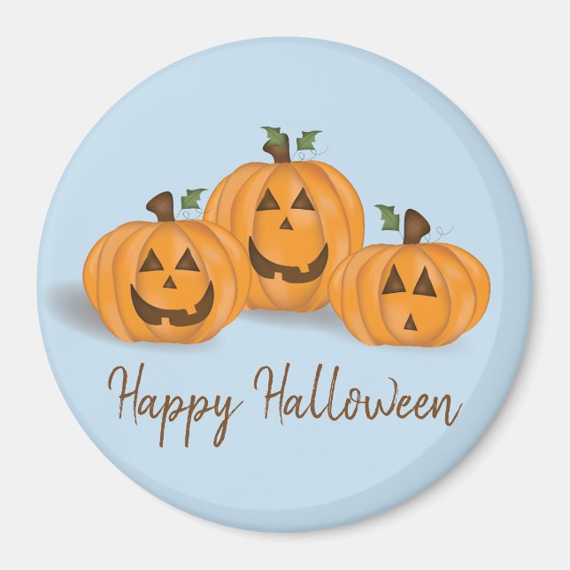 Happy and Smiling Jack O Lanterns   Magnet (Front)