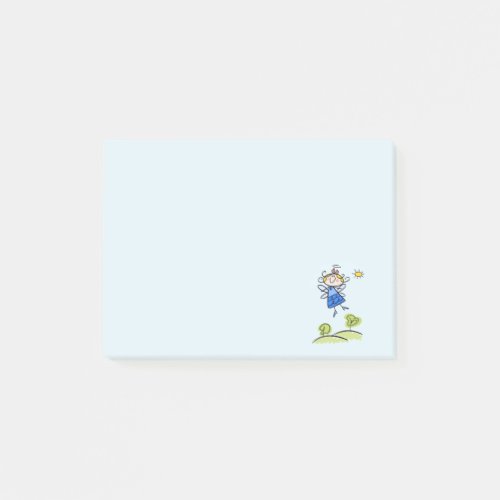 Happy Angel Fairy Jumping and Dancing Outside Post_it Notes