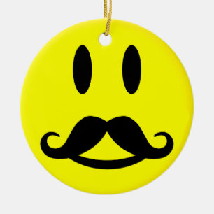 Happy & Angry Mustache ornament