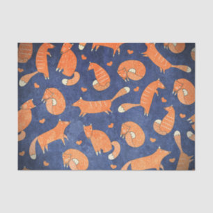 Happy animal fox pattern tissue paper
