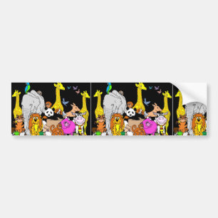 Happy Animals Bumper Sticker