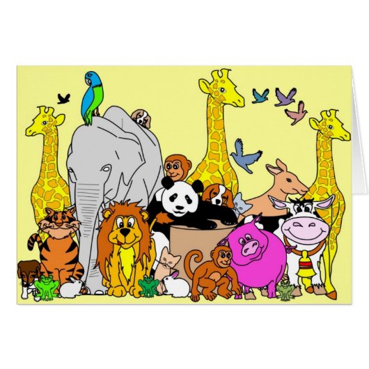 Happy Animals Cards (Front Horizontal)