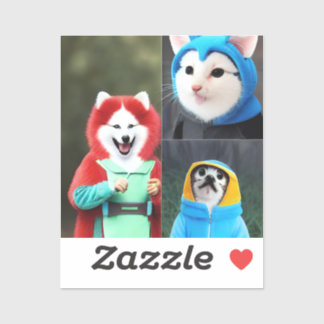 Happy Animals in Funny Costumes #1 Sticker