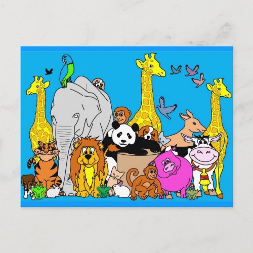 Happy Animals Postcard