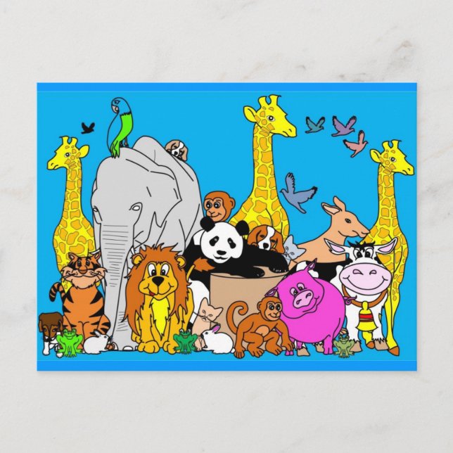Happy Animals Postcard (Front)