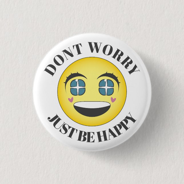 Happy anime face button (Front)