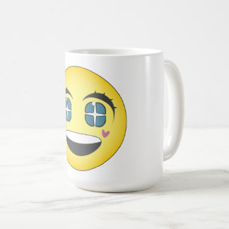 Happy anime face coffee mug