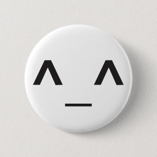 Happy Anime Face Pinback Button