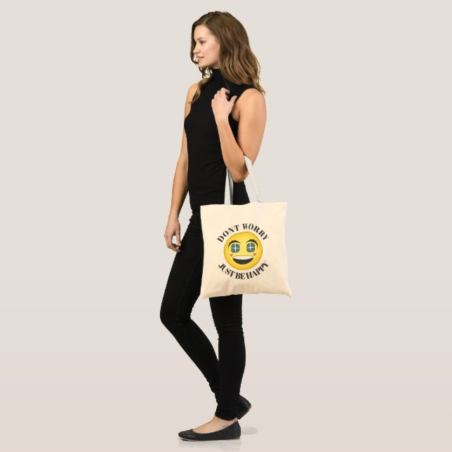 Happy anime face tote bag (Front (Model))