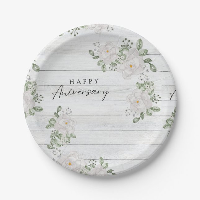 HAPPY ANIVERSARY PAPER PLATES (Front)