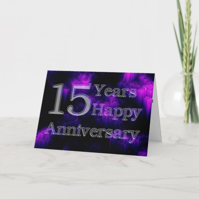 Happy Anniversary 15 Years (wedding anniversary) Card (Front)