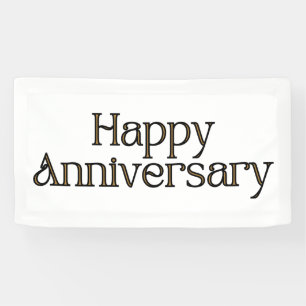 Happy Anniversary 1.6x3 Vinyl Banner