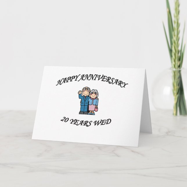 HAPPY ANNIVERSARY 20 YEARS CARD (Front)