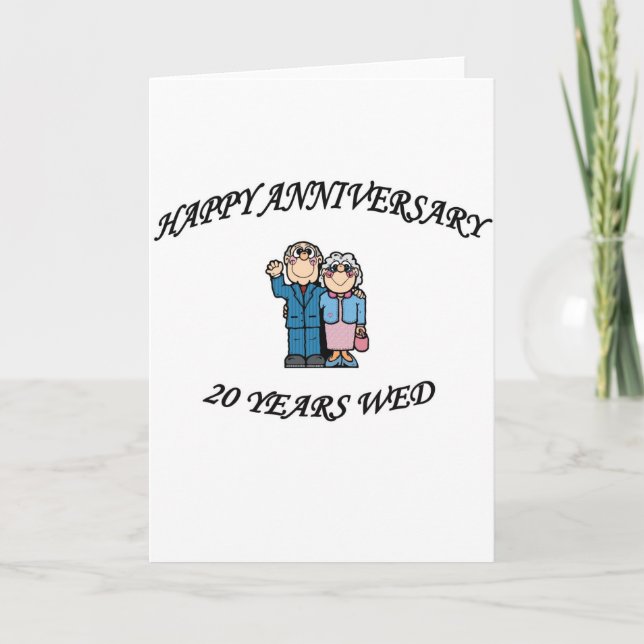 HAPPY ANNIVERSARY 20 YEARS CARD (Front)