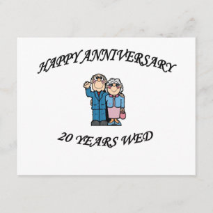 HAPPY ANNIVERSARY 20 YEARS CARD