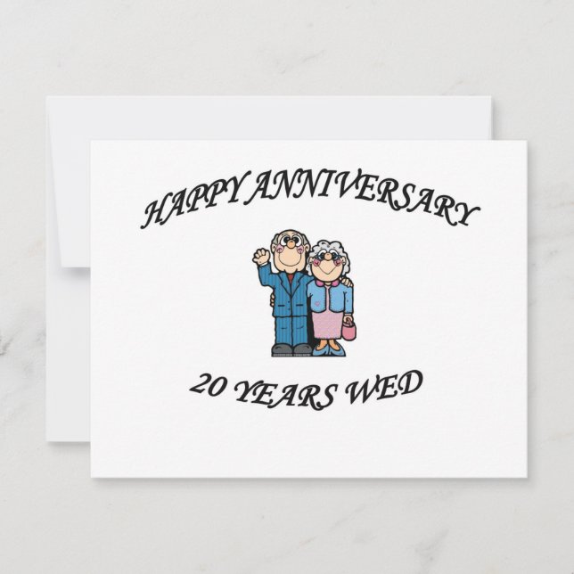 HAPPY ANNIVERSARY 20 YEARS CARD (Front)