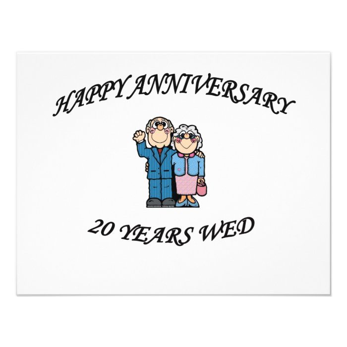 HAPPY ANNIVERSARY 20 YEARS CUSTOM INVITE