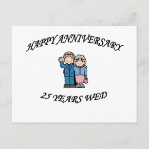 HAPPY ANNIVERSARY 25 CARD