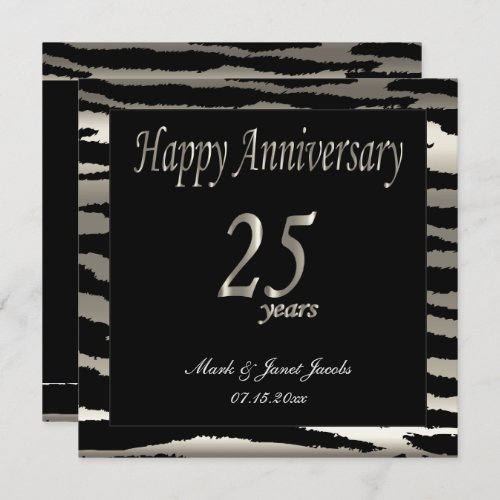 Happy Anniversary 25 Years Invitation