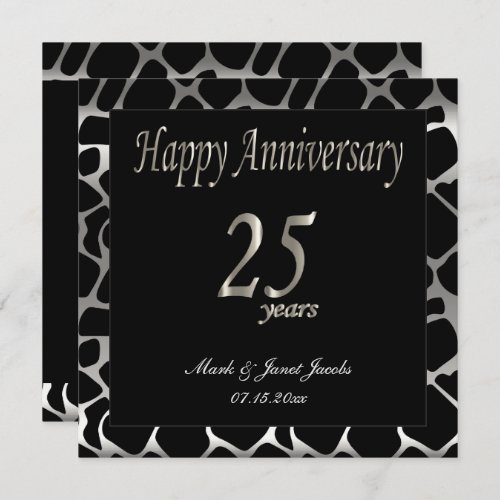 Happy Anniversary 25 Years Invitation