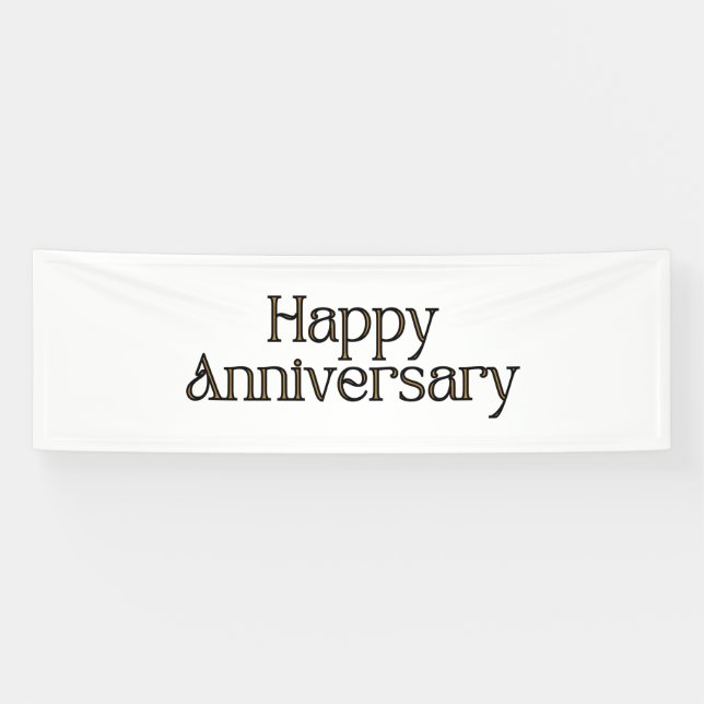 Happy Anniversary 2.5x8 Vinyl Banner (Horizontal)