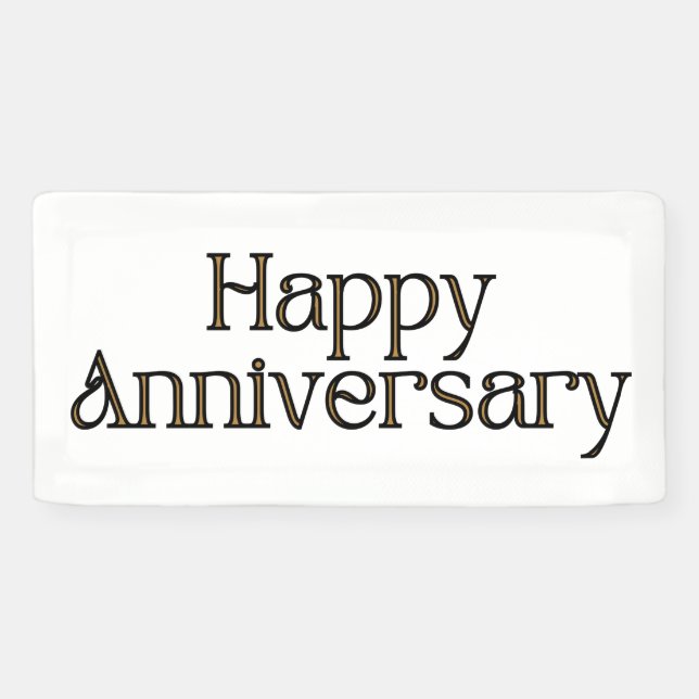 Happy Anniversary 2x1 Vinyl Banner (Horizontal)