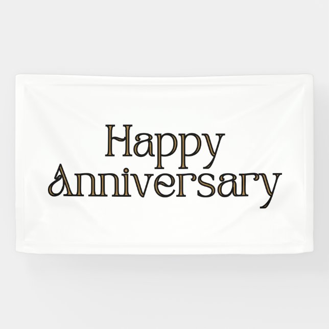 Happy Anniversary 3x5 Vinyl Banner (Horizontal)