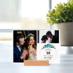 Happy Anniversary 50 Years Together | 2 Photos Holder<br><div class="desc">Happy Wedding Anniversary With Custom 2 Photos & Couple's Names</div>