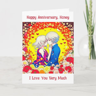Happy Anniversary Anime Couple Card