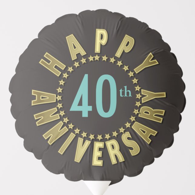 Happy Anniversary Any Year Gold ID173 Balloon (Front)