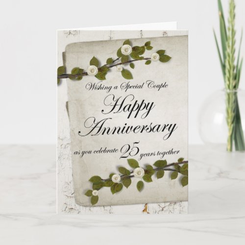 Happy Anniversary as you Celebrate 25 Years Togeth Card