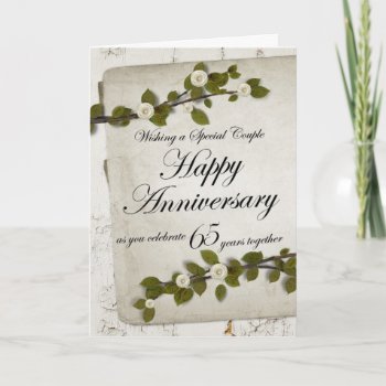Happy Anniversary As You Celebrate 65 Years Togeth Card by MarceeJean at Zazzle