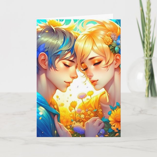 Happy Anniversary, Babe | Anime Boy and Girl Card (Front)