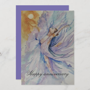 Happy anniversary Ballerina Invitation