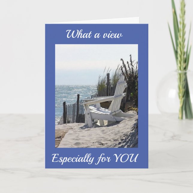 ***HAPPY ANNIVERSARY** BEACH STYLE CARD (Front)