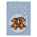 16th Wedding Anniversary Card | Zazzle