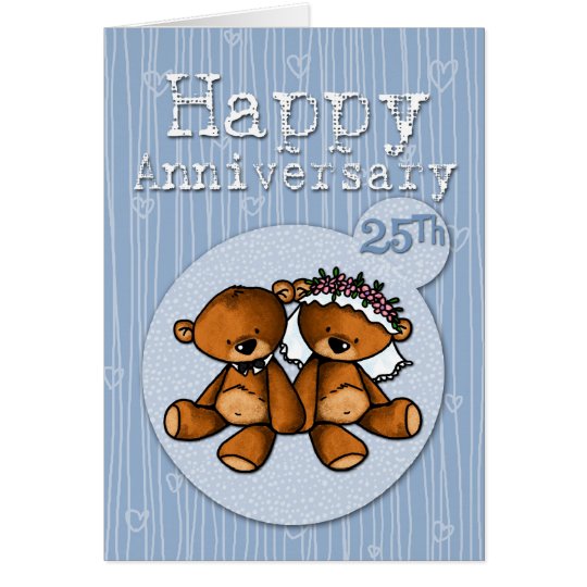 happy anniversary bears - 25 year card