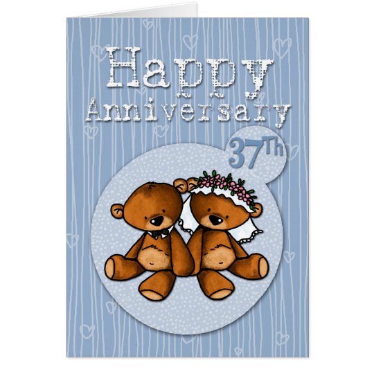 happy anniversary bears - 37 year card